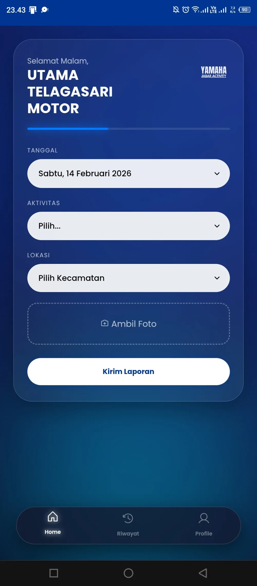 Visual 1 — Web App Activity Rekap