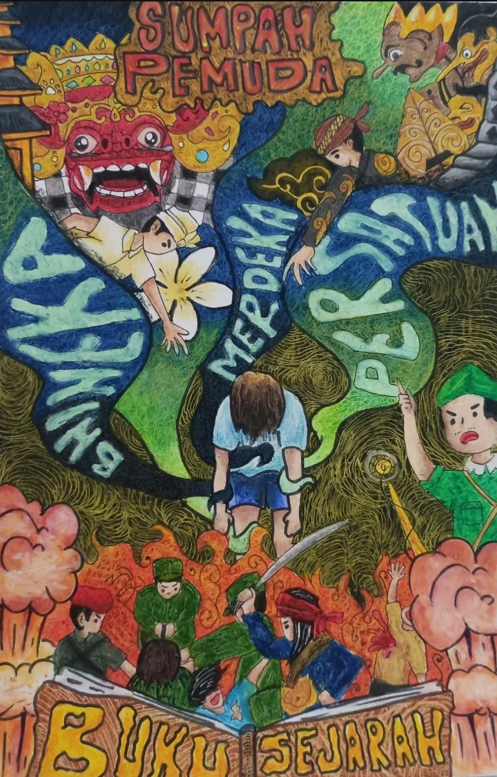 Visual 1 — Poster Ilustrasi Perjuangan