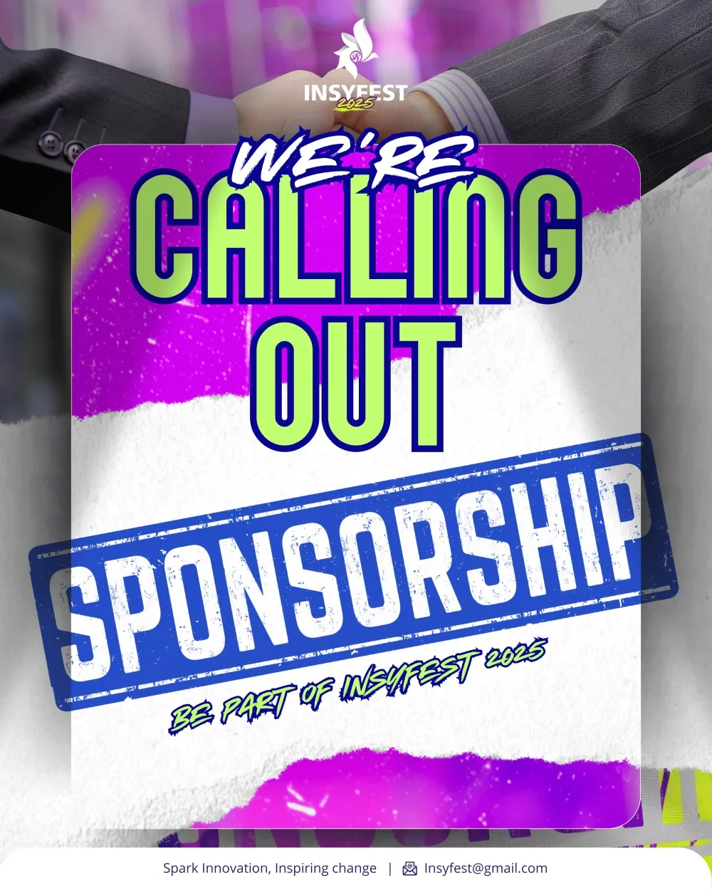 Poster Calling Out Sponsor
