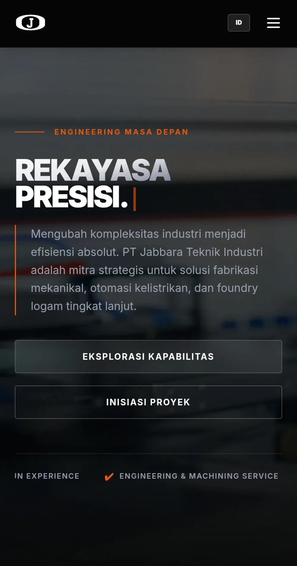 Visual 1 — Website Perusahaan Industri