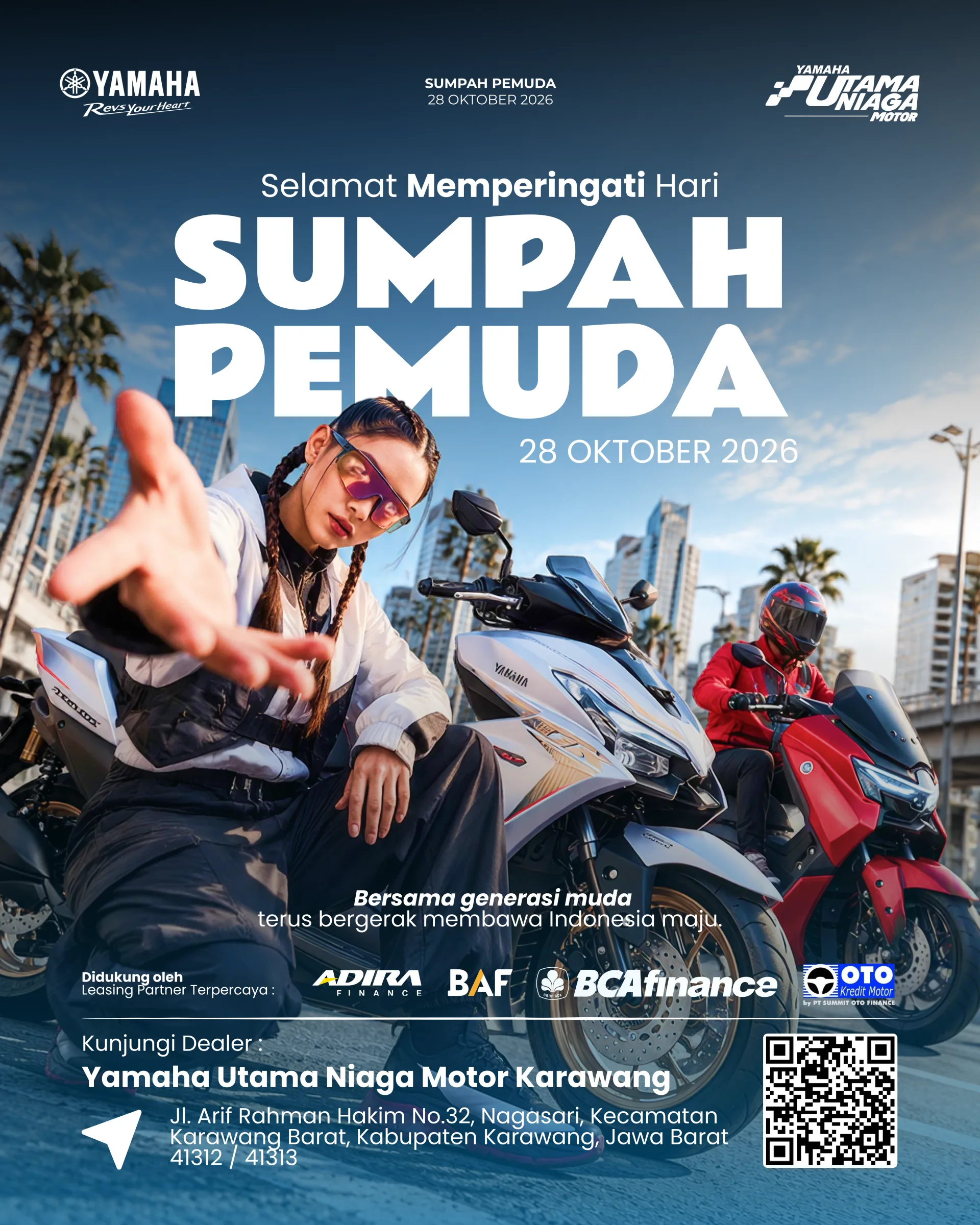 Visual 1 — Sumpah Pemuda 2026 – Yamaha Social Media Campaign