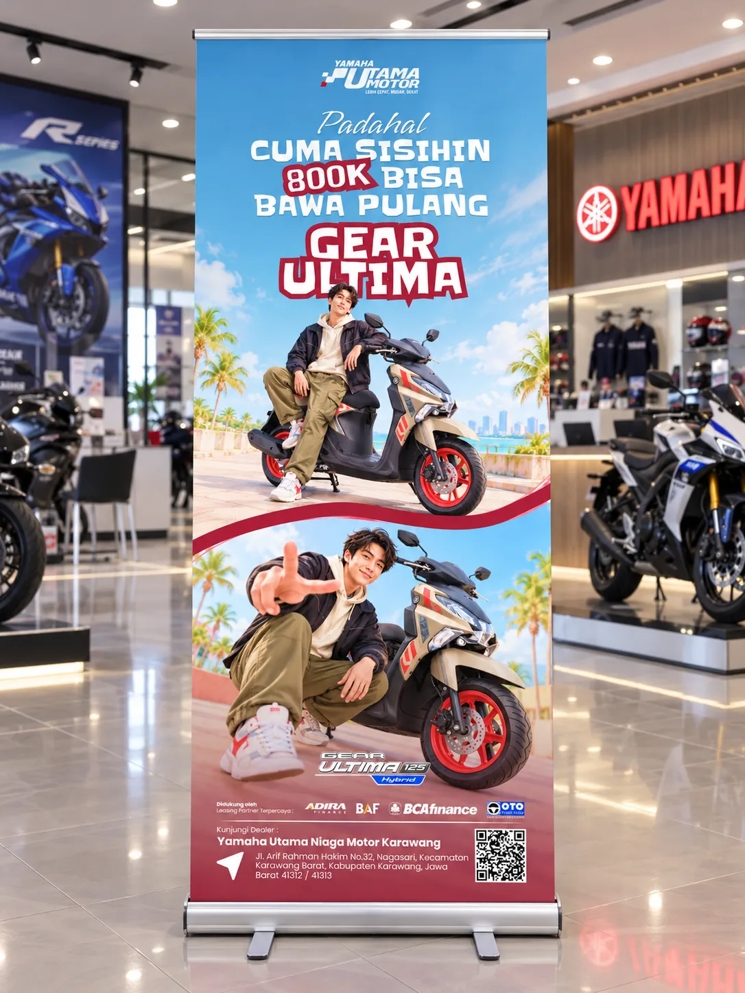 Visual 2 — Yamaha Gear Ultima — Promotional Standing Banner